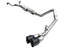 Load image into Gallery viewer, AWE Tuning 0FG Exhaust for 3rd Gen Toyota Tundra - Dual Diamond Black Tips (3015-33063)