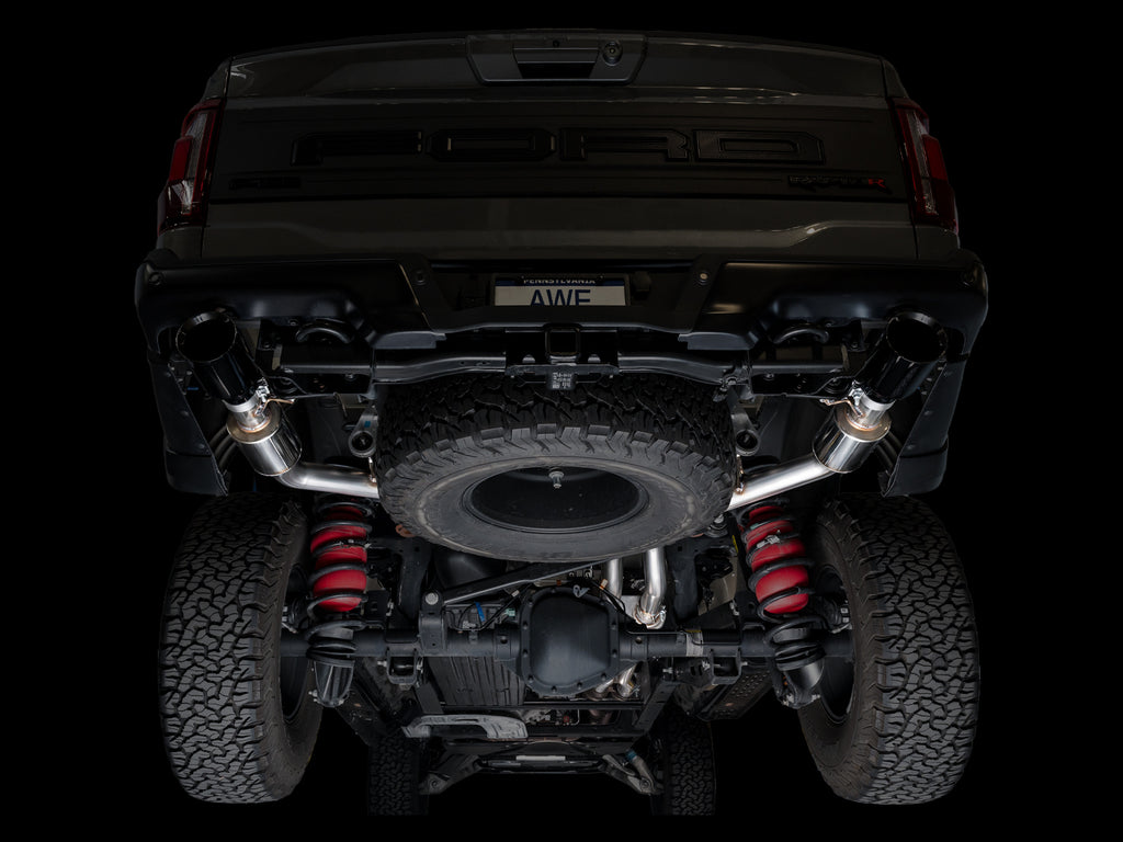 AWE Tuning Gen 3 Raptor R SwitchPath Exhaust - Diamond Black Tips (3025-33852)