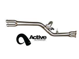 Active Autowerke F8X BMW M3 & M4 Mid Pipe includes Active F-brace. Rear Muffler: With exhaust dump (11-037D)