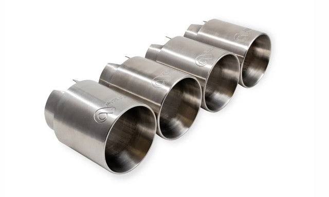 Active Autowerke F8X BMW M2C M3 & M4 Rear Exhaust Tips - for Active exhausts - Carbon fiber over black chrome (11-044CB)
