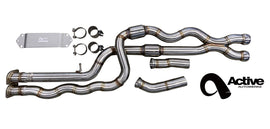 Active Autowerke M2C Equal Length Gen 2 Mid Pipe includes Active F-brace w resonated pipes (11-072R2)