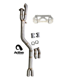 Active Autowerke G87 M2 Signature single mid-pipe with G87-brace - e Exhaust dump (11-118D)