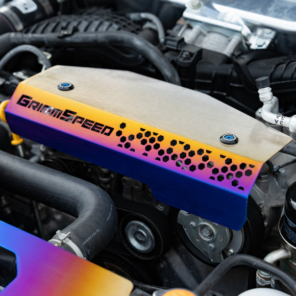GrimmSpeed Pulley Cover Subaru 2022-Present WRX Titanium (113086TI)