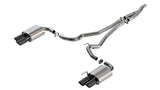 Borla 2024 Ford Mustang Ecoboost 2.3L ATAK Catback Exhaust Black Chrome w/ Quad Tip - Non-Active (140982BC)