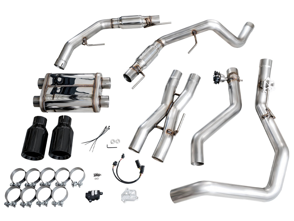 AWE Tuning Gen 3 Ford Raptor SwitchPath Exhaust  - Diamond Black Tips (3025-33356)