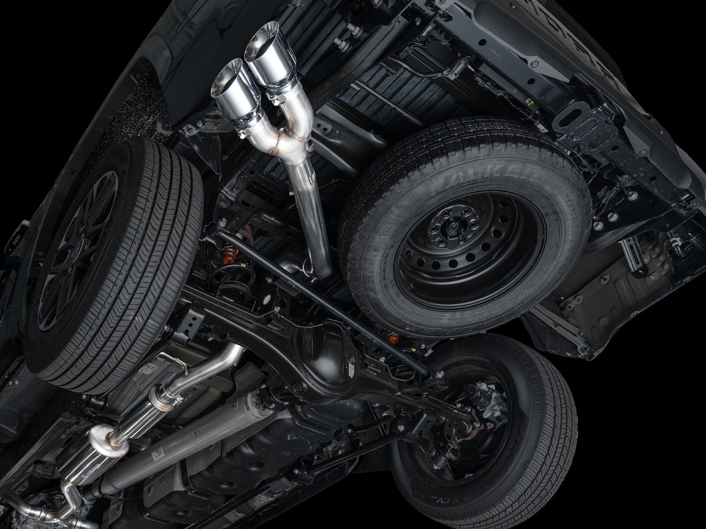 AWE Tuning 0FG Exhaust for 3rd Gen Toyota Tundra - Dual Chrome Silver Tips (3015-32063)