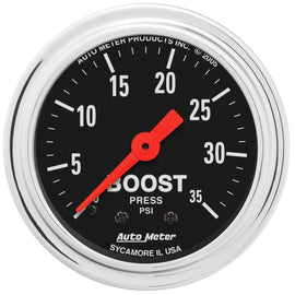 AutoMeter Gauge Boost 2-1/16in. 35 PSI Mechanical Traditional Chrome (2404)