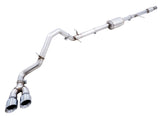 AWE Tuning 0FG Catback Dual Side Exit Exhaust for 4th Gen Silverado/Sierra 1500 5.3L (Flat Bumper) - Chrome Silver Tips (3015-22207)