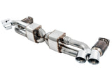 AWE Tuning Performance Exhaust and High-Flow Cat Sections for Porsche 991 Turbo - Chrome Silver Quad Tips (3015-42040)