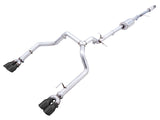 AWE Tuning 0FG Catback Split Rear Exit Exhaust for 4th Gen Silverado/Sierra 1500 5.3L (With Bumper Cutouts) - Quad Diamond Black Tips (3015-43202)