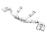 AWE Tuning Track Edition Exhaust for C8 Corvette - Chrome Silver Tips (3020-42080)