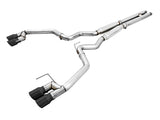 AWE Tuning Track Edition Cat-back Exhaust for the 2018+ Mustang GT - Quad Diamond Black Tips (3020-43072)