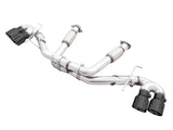 AWE Tuning Track Edition Exhaust for C8 Corvette - Diamond Black Tips (3020-43086)