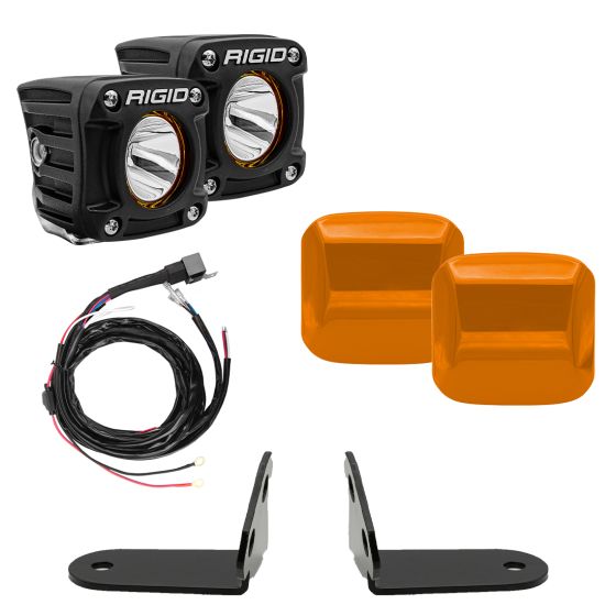 Rigid Industries 2017+ Polaris Pro R/Turbo R Revolve A-Pillar Light Kit (41673)