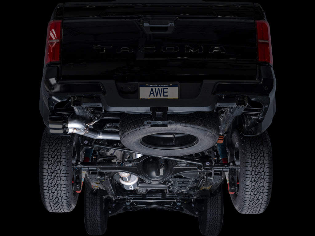 AWE Tuning Exhaust for 4th Gen Toyota Tacoma Dual Diamond Black Tips (3015-33254)