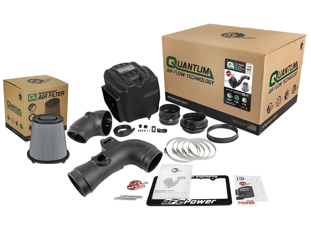 aFe Power Quantum Pro DRY S Cold Air Intake System 11-16 GM/Chevy Duramax V8-6.6L LML - Dry (53-10006D)