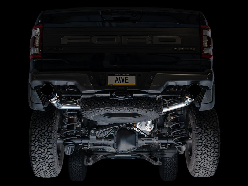 AWE Tuning Gen 3 Ford Raptor SwitchPath Exhaust  - Diamond Black Tips (3025-33356)