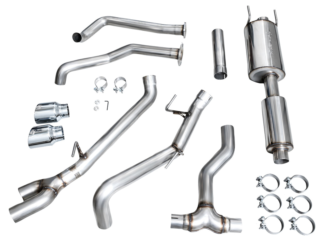 AWE Tuning 0FG Exhaust for 3rd Gen Toyota Tundra - Dual Chrome Silver Tips (3015-32063)
