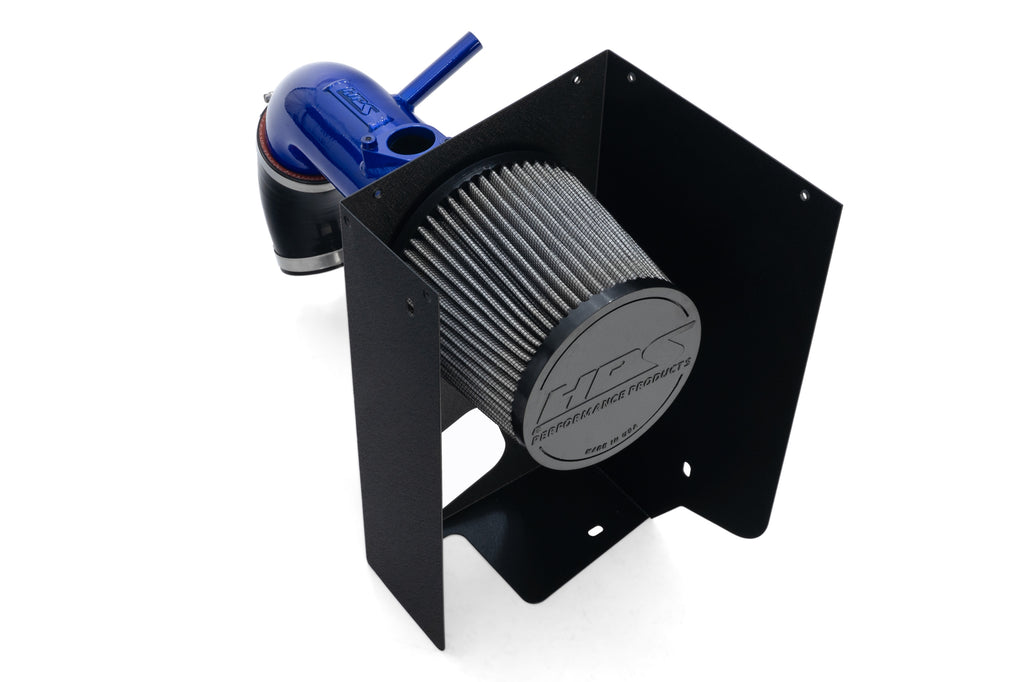 HPS Performance Air Intake Kit With Heat Shield Blue (827-768BL)