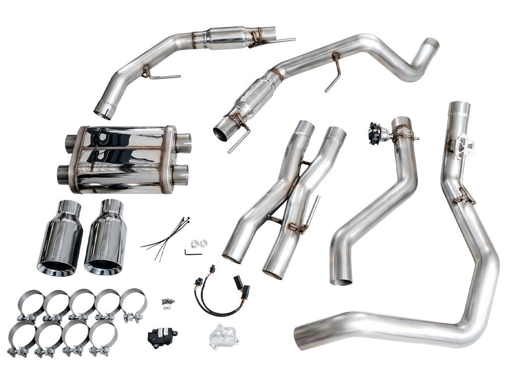 AWE Tuning Gen 3 Raptor SwitchPath Exhaust  - Chrome Silver Tips (3025-32356)
