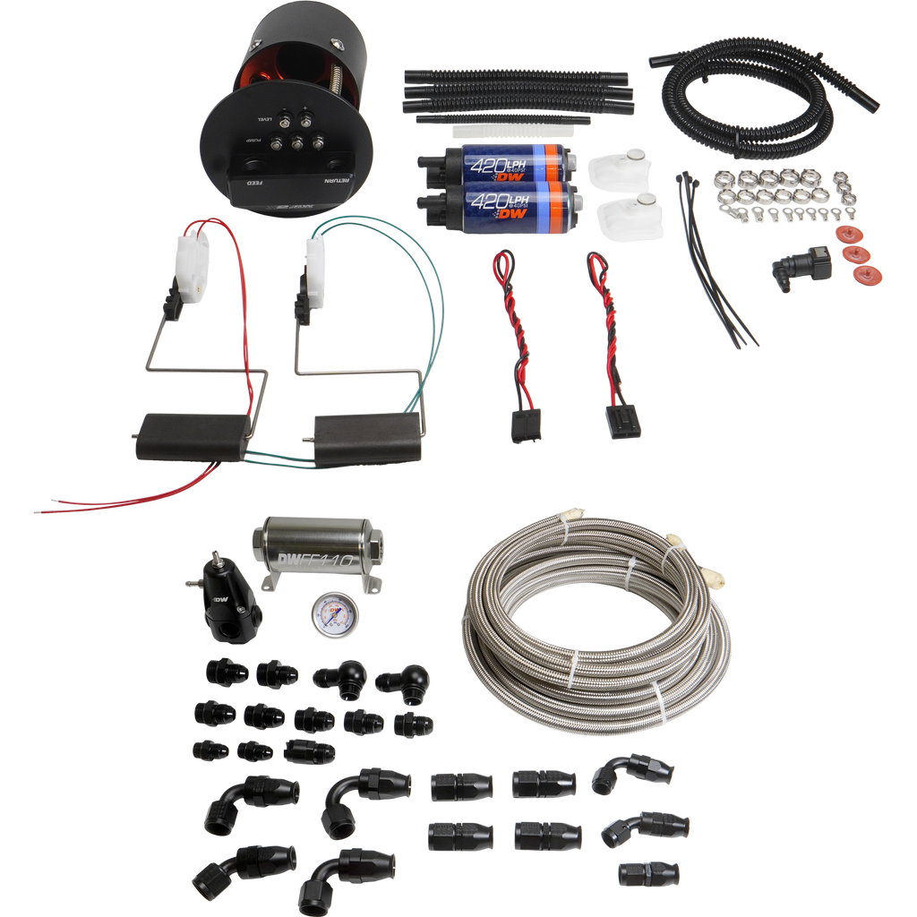 DeatschWerks 92-06 BMW 3-Series E36/E46 X2 Module with DW420 Pumps and PTFE Plumbing Kit (9-421-629-7070)
