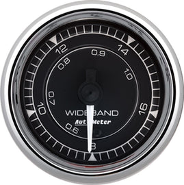 AutoMeter Chrono 2-1/16in 8:1-18:1 Stepper Motor Air/Fuel Ratio-Wideband Analog Gauge - Chrome (9770)