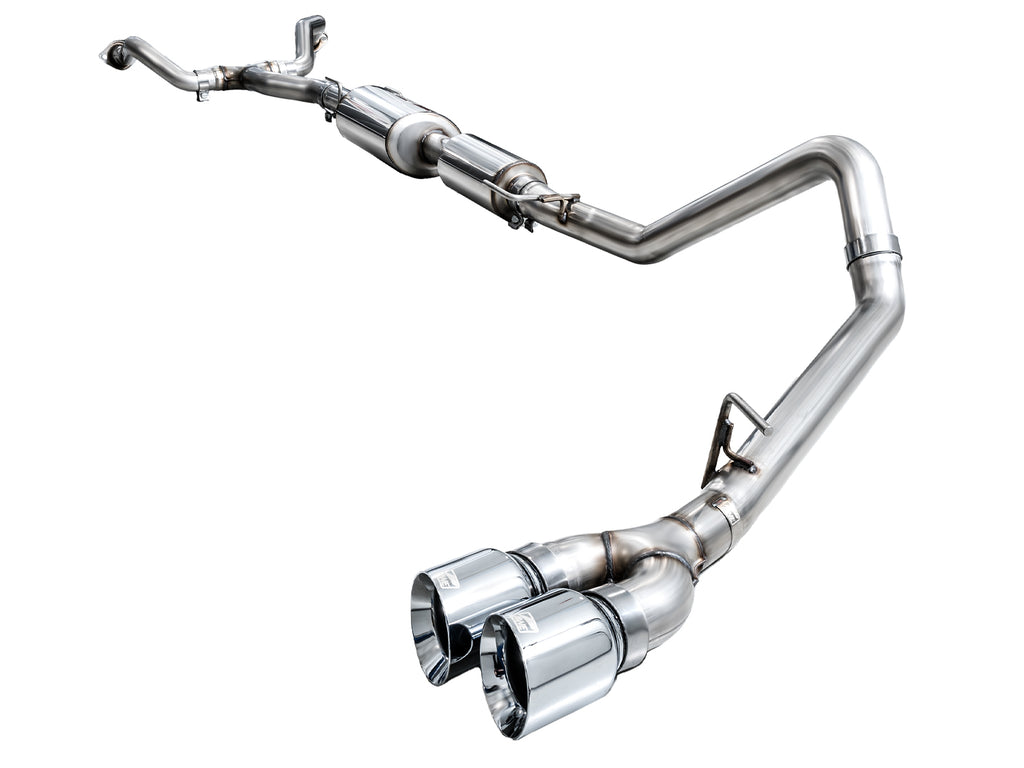 AWE Tuning 0FG Exhaust for 3rd Gen Toyota Tundra - Dual Chrome Silver Tips (3015-32063)
