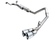 Load image into Gallery viewer, AWE Tuning 0FG Exhaust for 3rd Gen Toyota Tundra - Dual Chrome Silver Tips (3015-32063)
