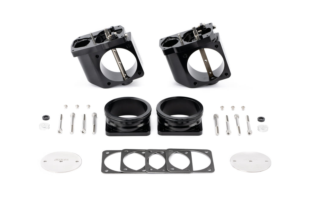 Alpha Performance R35 GT-R CNC Big Bore Throttle Body Set (With AMS Quickclamp Adapter Flanges) (ALP.07.08.0006-7)
