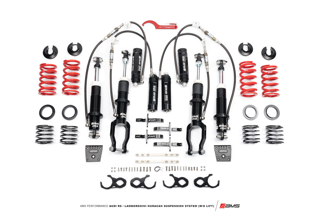AMS Performance Audi R8 / Lamborghini Huracan Suspension System V2 (For cars W/O OEM Lift System) (ALP.37.11.0003-2)