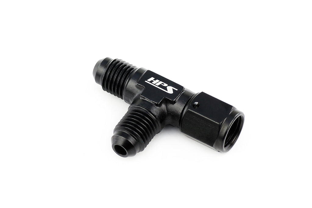 HPS Performance Aluminum AN -3 Tee Adapter with Female on Run (AN9261-3)