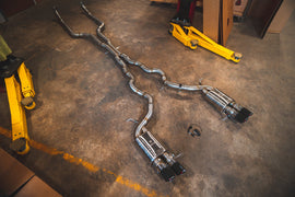 Valvetronic Designs 2011-2016 BMW F10 M5 4.4L Catback T304 Stainless Steel Black 3.5 Inch Outlet Tips (BMW.F10.M5.VSES.BR.BLK)