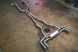 Valvetronic Designs 2018-2024 BMW G16, M850i 4.4L Catback T304 Stainless Steel Brushed Reuse OEM Tips (BMW.G16.M850i.VSES.BR)