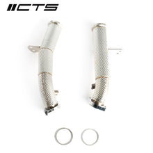 Load image into Gallery viewer, CTS Turbo race downpipe set for Mercedes Benz C43 C400 C450 E43 E400 E450 with M276 engine (CTS-EXH-DP-0052)