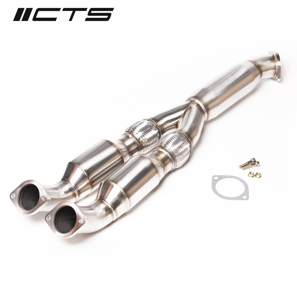CTS Turbo Nissan R35 GT-R Resonated Y-pipe/Mid-pipe High-Flow Cat (CTS-EXH-TP-0015-CAT)