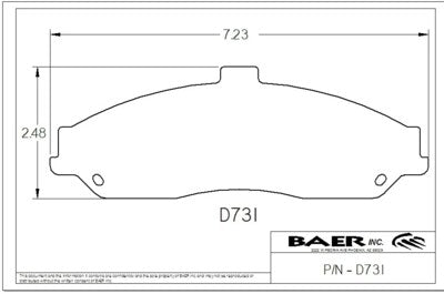 Baer Brakes Replacement Pads for Baer 6P Calipers (D0731R)