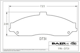 Baer Brakes Replacement Pads for Baer 6P Calipers (D0731R)