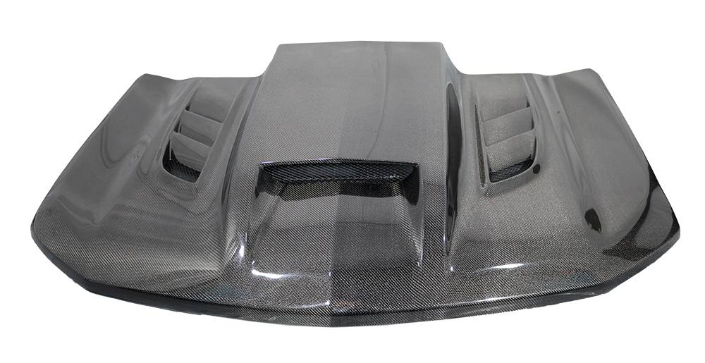VIS Racing Double Sided Carbon Fiber Hood VTM Style for Chevrolet Silverado 1500 2019-2023 (19CHSIL4DVTM-010D)