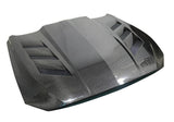 VIS Racing Double Sided Carbon Fiber Hood AMS Style for Ford MUSTANG 2DR 2018-2023 (18FDMUS2DAMS-010D)