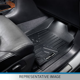 SMARTLINER Custom Fit Floor Mats 2 Row Liner Set Tan Compatible With 2013-2015 Lexus RX350/RX450h (SA1117/B1049)