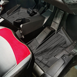 SMARTLINER All Weather Protection Custom Fit 2 Row & Cargo Bed Rugged Rubber Floor Liner Set Compatible With Polaris RZR XP 1000 / XP 4 1000 2024+ (UA0137/UB0137/UK0137)