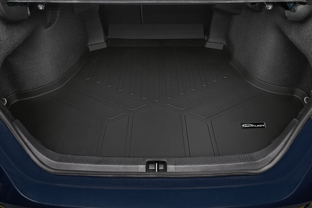 SMARTLINER All Weather Custom Fit Cargo Trunk Liner Floor Mat Black Compatible With 2018-2025 Toyota Camry (SD0330)