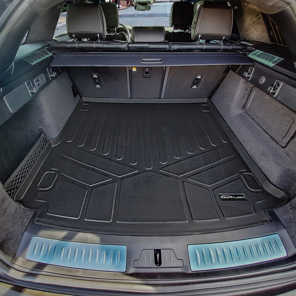 SMARTLINER All Weather Custom Fit Black Cargo Floor Mat Liner Compatible With 2021-2023 Land/ Range Rover Velar (SD0662)