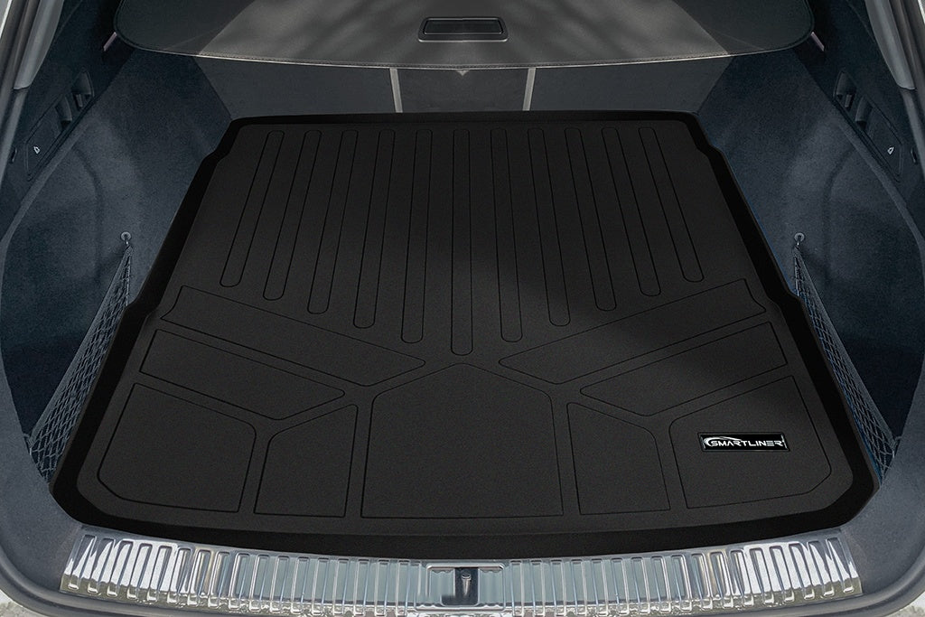 SMARTLINER Custom Fit All Weather Protection Black Cargo Liner behind the 2nd Row Seats Compatible With 2024-2025 Audi Q8 e-tron (SD0559-N3)