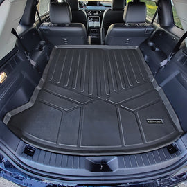 SMARTLINER Custom Fit All Weather Protection Black Cargo Liner Mat Behind 2nd Row Compatible With 2024 Mazda CX-90 Hybrid/ Plug-In Hybrid (SD0716)