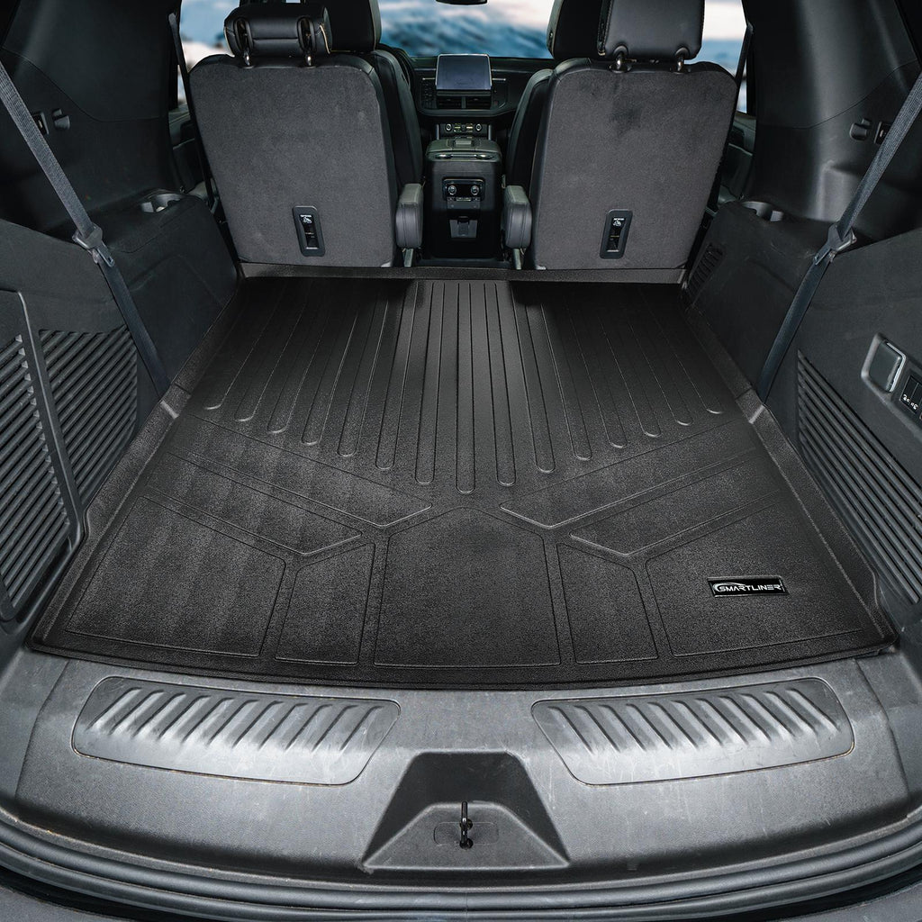 SMARTLINER Custom Fit Black Cargo Liner Behind the 2nd Row Seats Compatible With 2021-2023 Cadillac Escalade (SD0524-R)