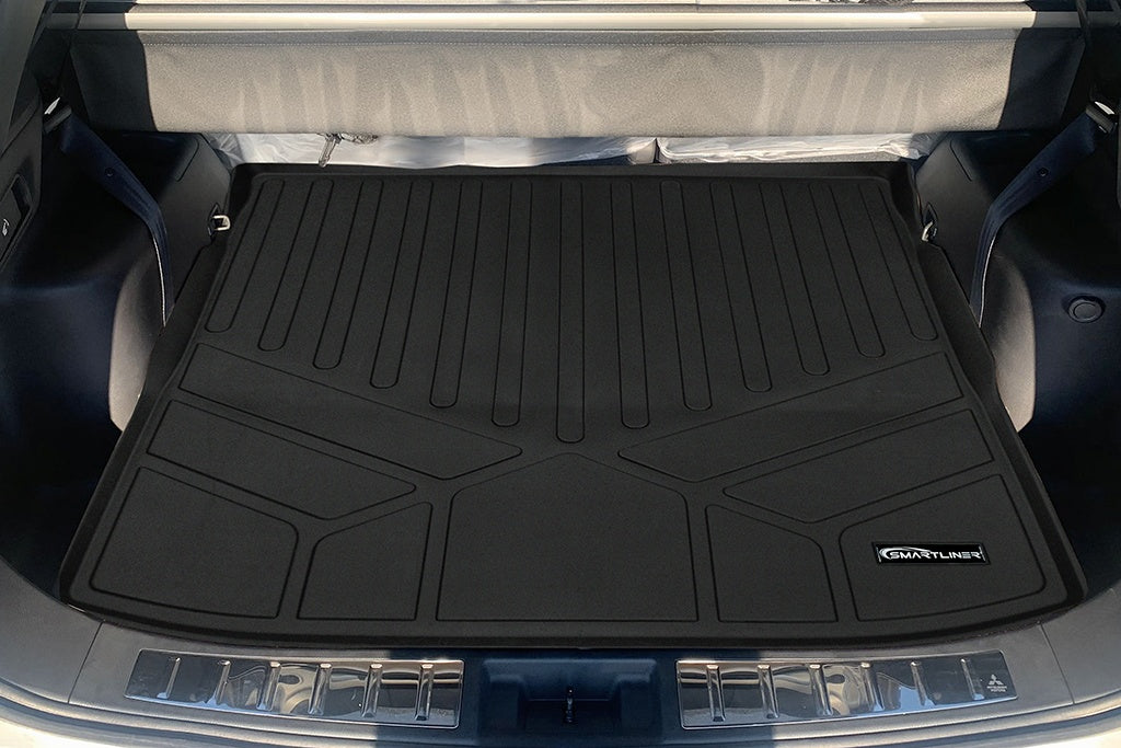 SMARTLINER All Weather Custom Fit Cargo Liner Mat Behind 2nd Row Black Compatible With 2022-2023 Mitsubishi Outlander (SD0561)