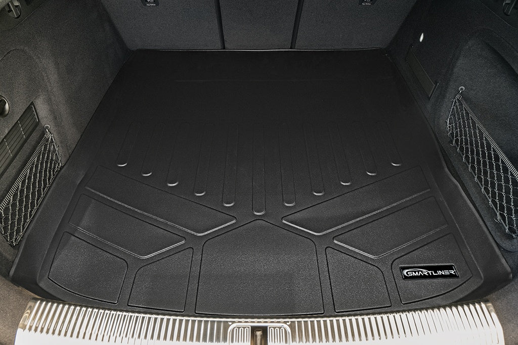 SMARTLINER Custom Fit All Weather Protection Black Cargo Liner behind the 2nd Row Seats Compatible With 2018-2025 Audi A5/S5 (SD0313-N2)