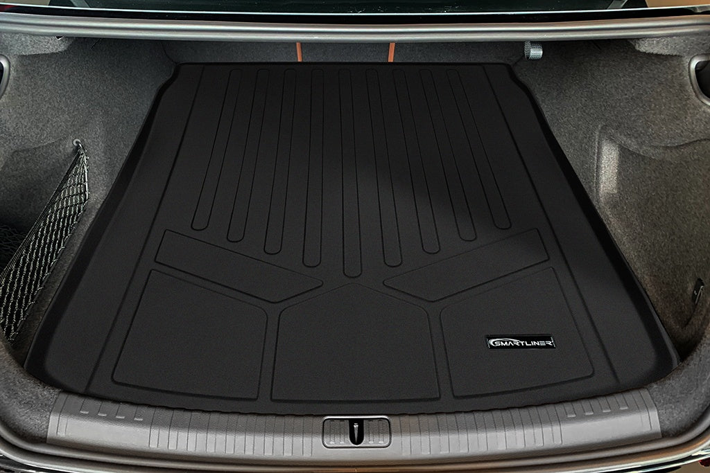 SMARTLINER Custom Fit All Weather Protection Black Cargo Liner behind the 2nd Row Seats Compatible With 2020-2025 Audi A6/S6 (SD0557)