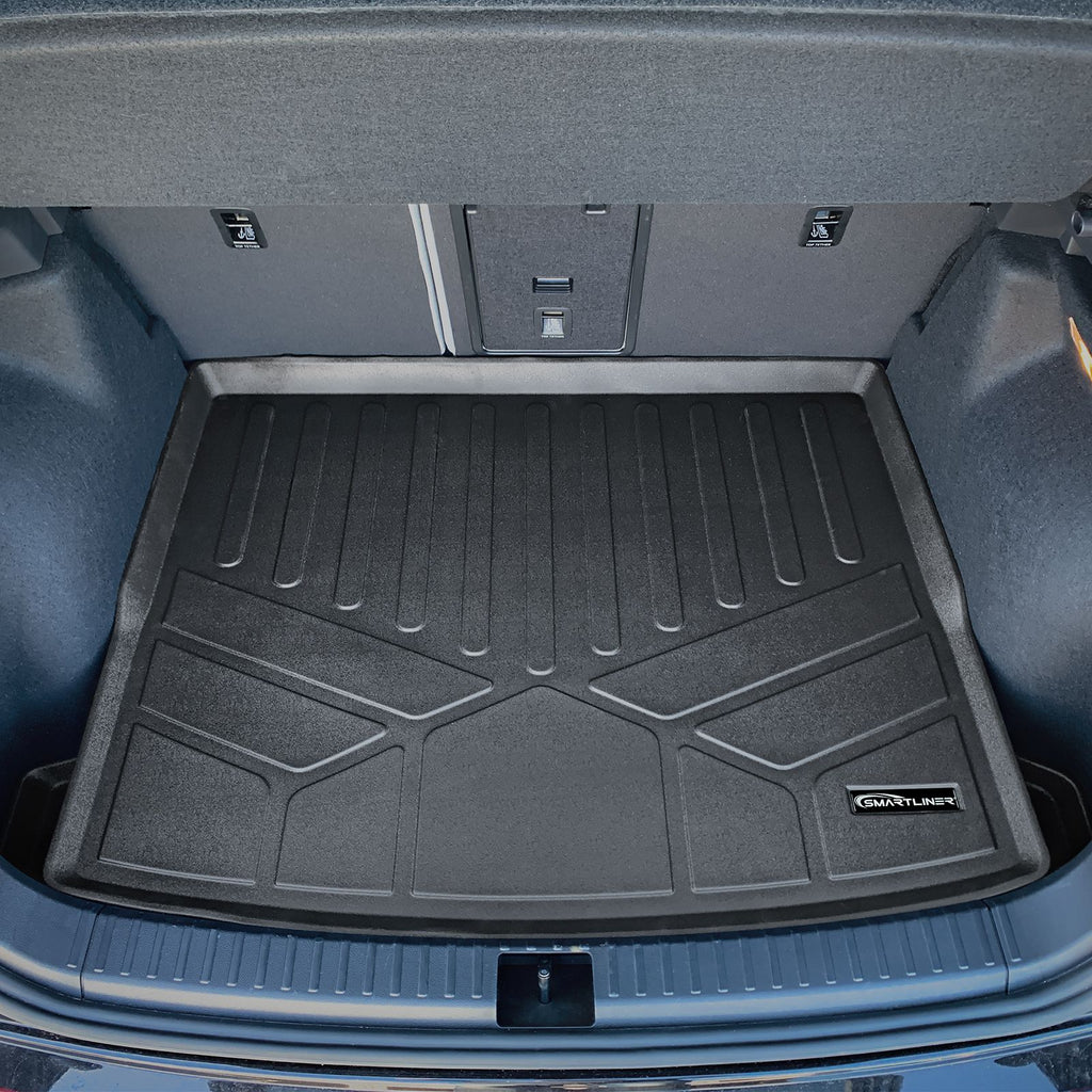 SMARTLINER All Weather Custom Fit Black Cargo Liner Behind the 2nd Row Compatible With 2022-2024 Volkswagen Taos (SD0727)
